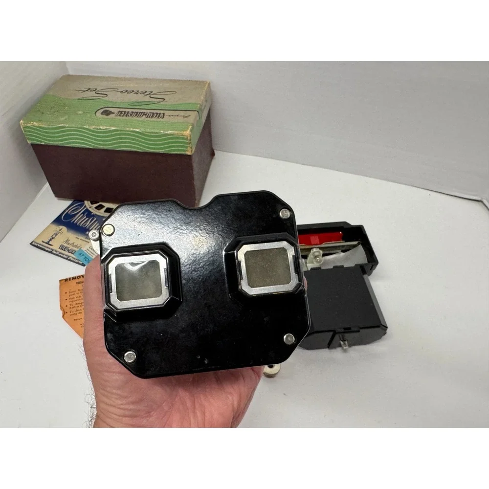 Vintage Sawyer's View-Master Stereoscope 3D Viewer w/ Box & Light Kit b